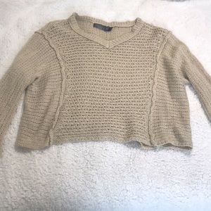 Beige knit top